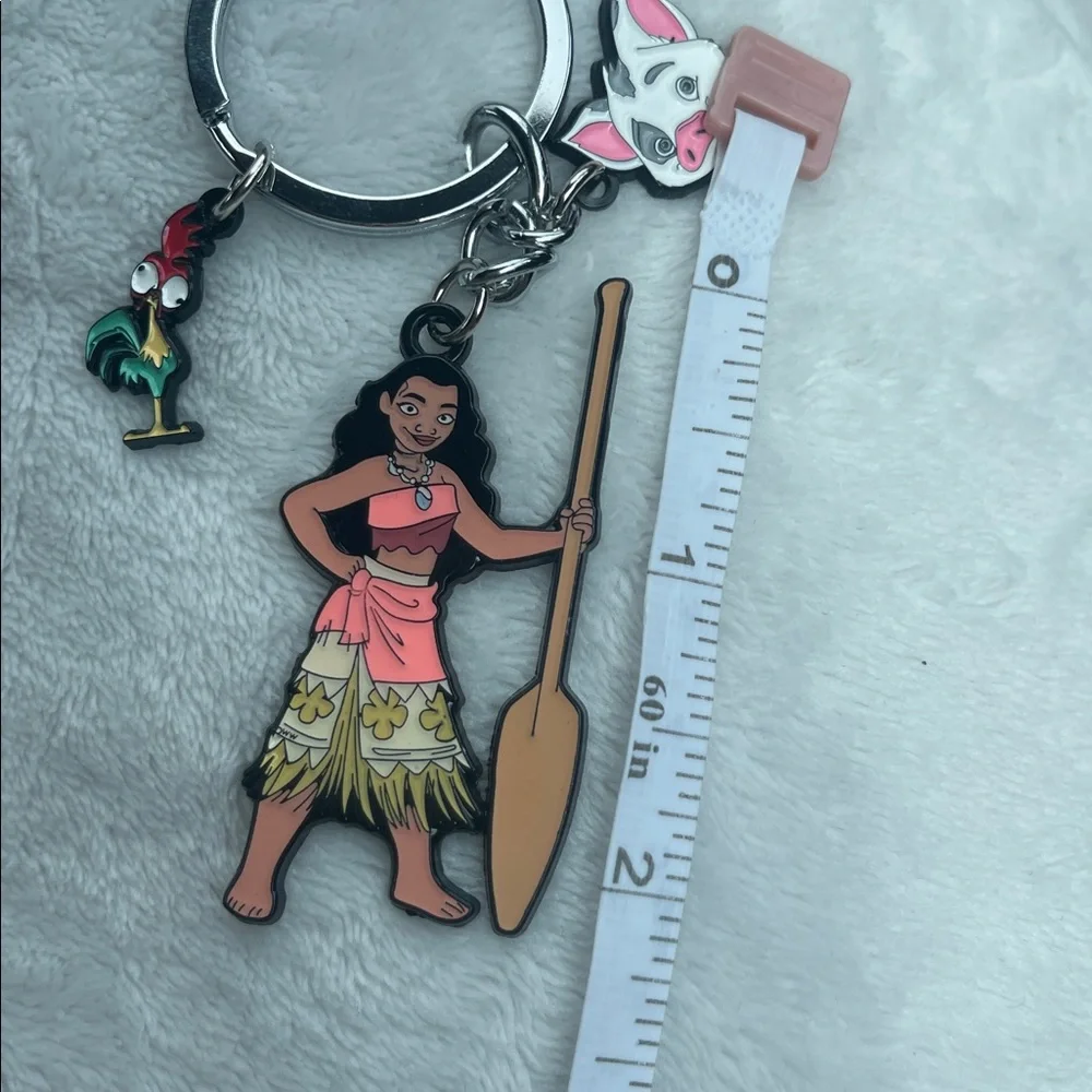 Disney Moana Keychain with Pua and Hei Hei Charms new metal